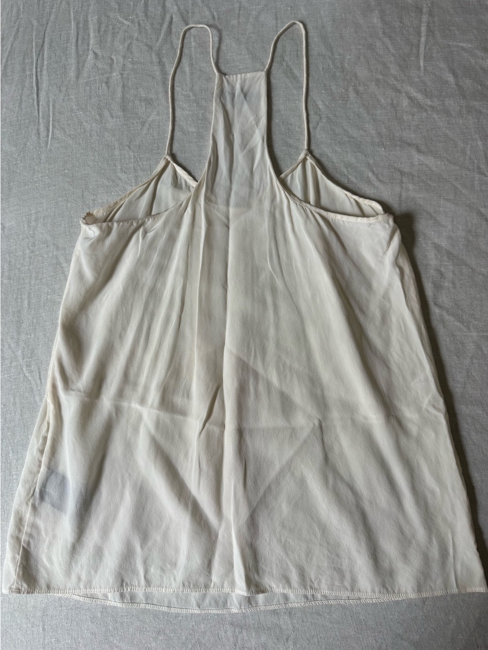 Tibi Ivory Silk Racerback Cami - Picture 2 of 3